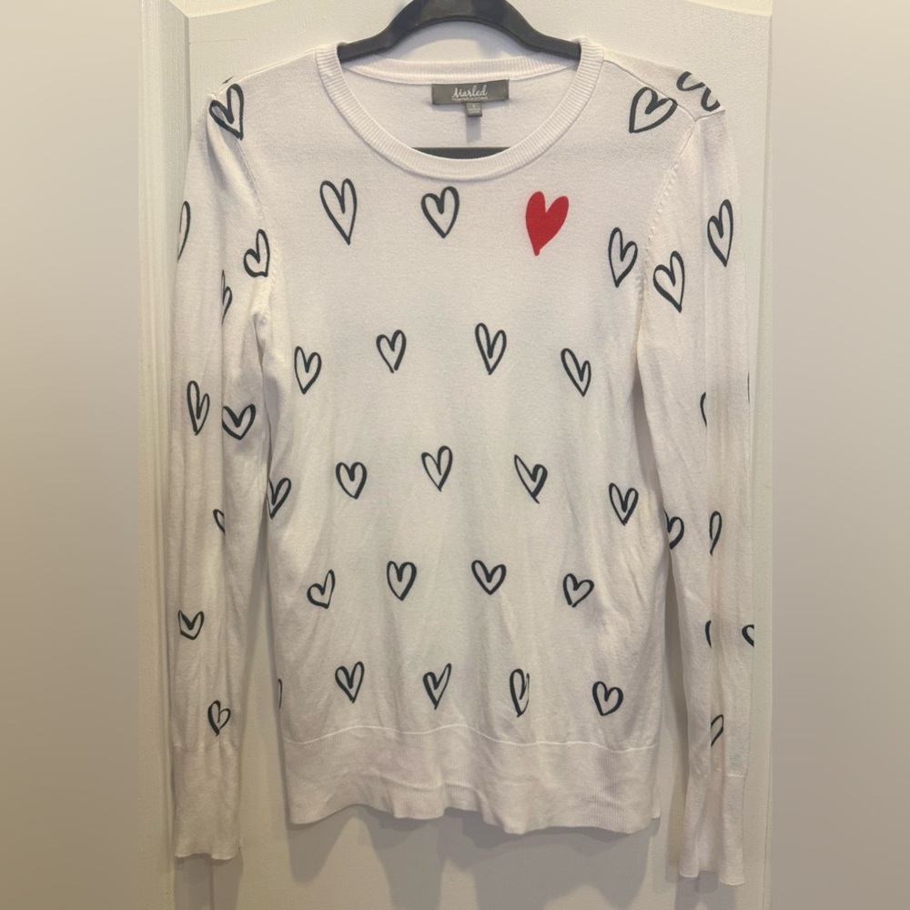 MARLED REUNITED CLOTHING Heart Crewneck Sweater Small